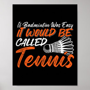 Póster Humor divertido de Badminton Transbordador Smash B