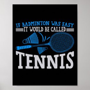 Póster Humor divertido de Badminton Transbordador Smash B