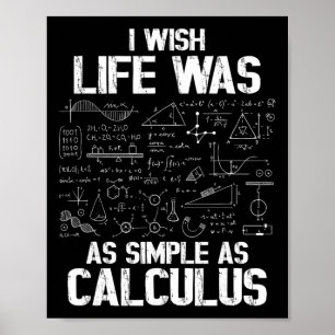 Póster Humor Divertido De Matemáticas, Chiste De Cálculo,