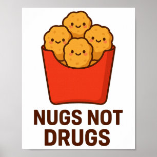 Póster Humor Divertido de Nuggets de Pollo, Nuggets No Dr