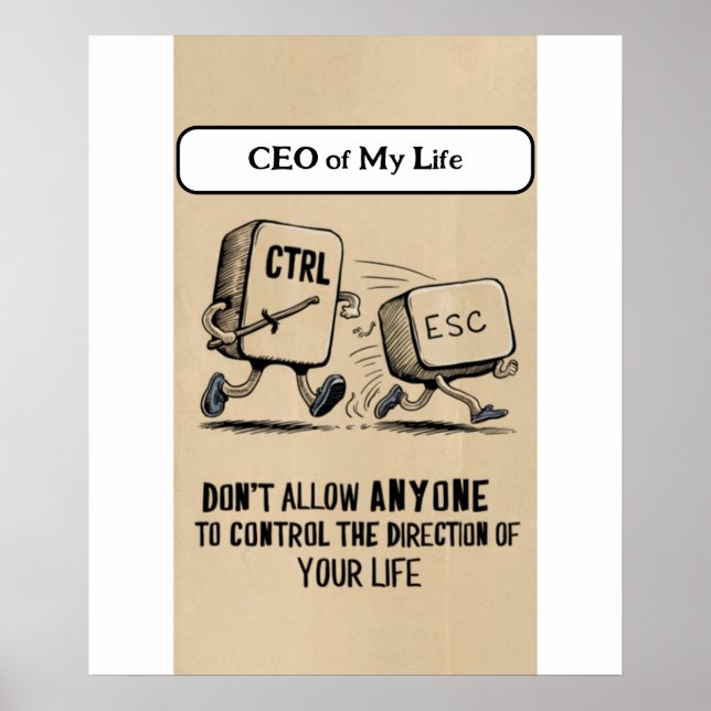 Póster Humor divertido de oficina: CEO de My Life Poster (Frente)