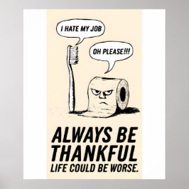 Póster Humor divertido de oficina: Pincel de dientes y pa