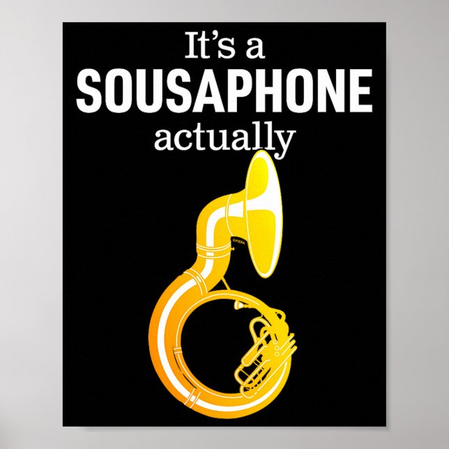 Póster Humor divertido de Sousaphone para el orgulloso So (Frente)