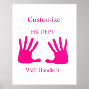 Póster Humor divertido del departamento de RRHH Thunder_C