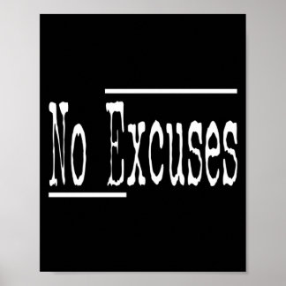 Póster Humor Divertido Excusas Gimnasio Entrenamiento Atl