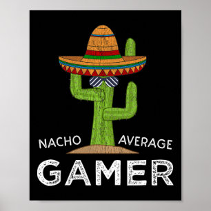 Póster Humor divertido jugador de videojuegos divertido d