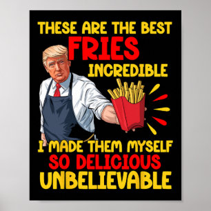 Póster Humor Divertido Trump Comida Rápida Patatas Elecci