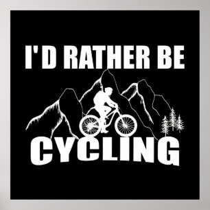Póster Humor en Bicicleta de Montaña - Ciclismo Divertido