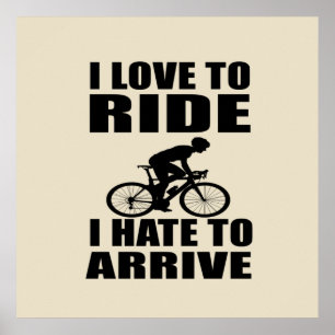 Póster Humor en Bicicleta de Montaña - Cita de Ciclismo -