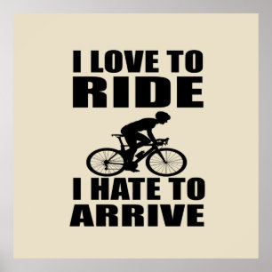Póster Humor en Bicicleta de Montaña - Cita de Ciclismo -