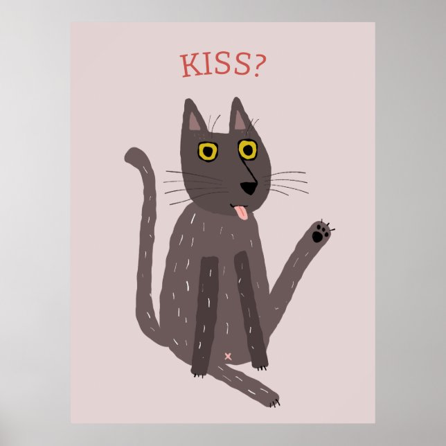 Póster Humor gato gracioso (Frente)