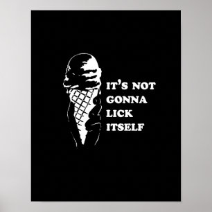 Póster Humor gay se lama a sí mismo a la inversa (línea d