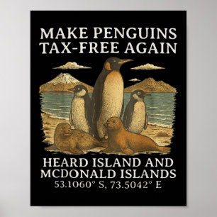 Póster Humor gracioso pingüino sarcástico hace al pingüin
