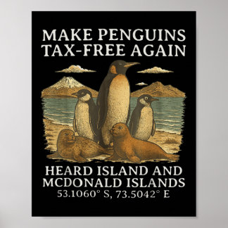 Póster Humor gracioso pingüino sarcástico hace al pingüin