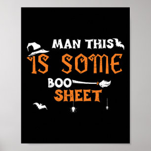 Póster Humor Halloween Hombre Esta Es Una Hoja De Boo - H