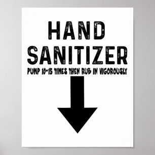 Póster Humor Hand Sanitizer