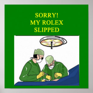 Póster humor médica gracioso