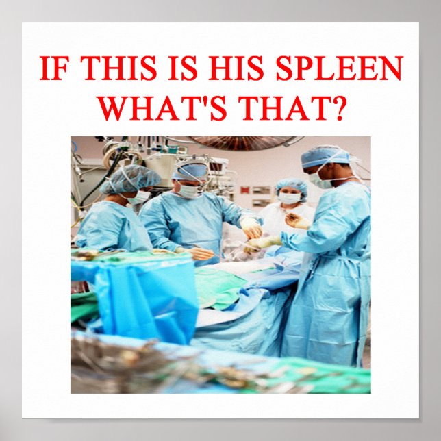 Póster humor médica gracioso (Frente)