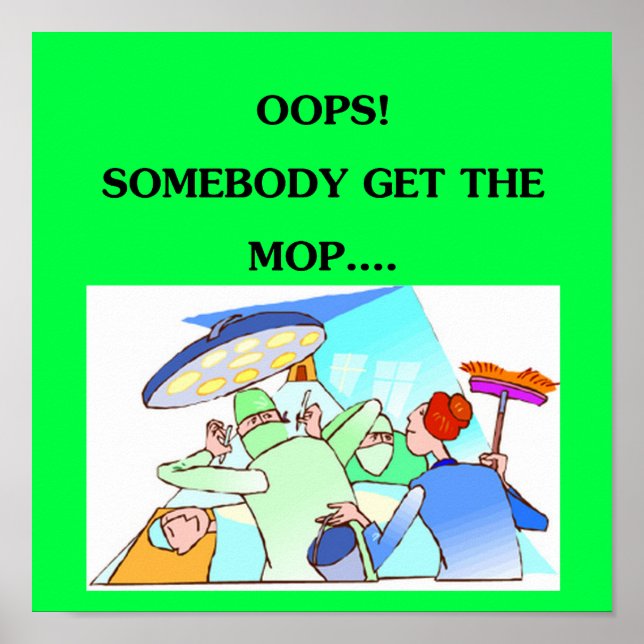 Póster humor médica gracioso (Frente)