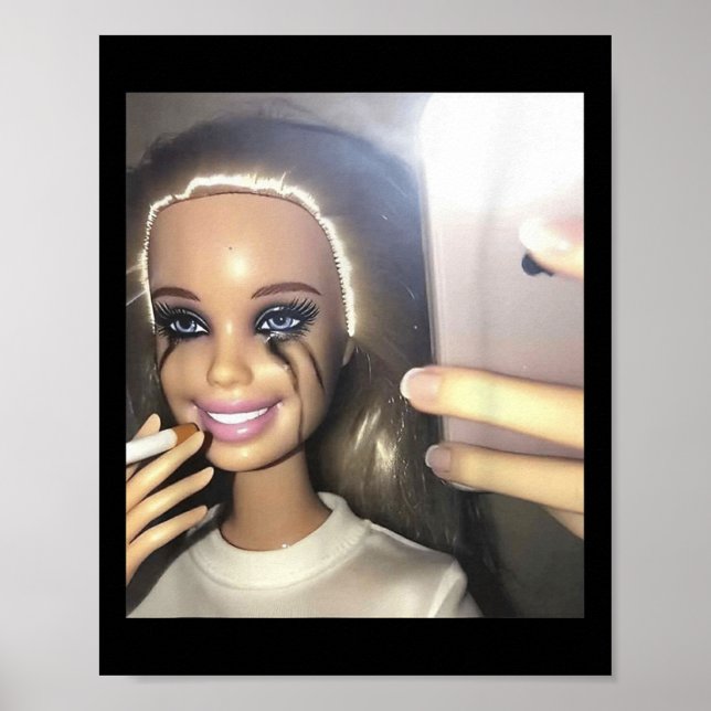 Póster Humor oscuro para muñecas humeantes selfie (Frente)