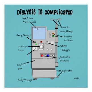Póster Humor Pillow para diálisis