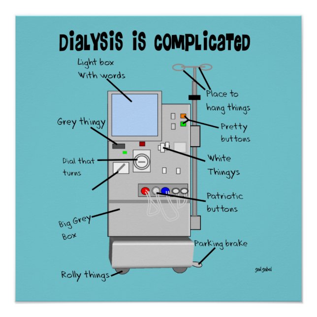 Póster Humor Pillow para diálisis (Anverso)