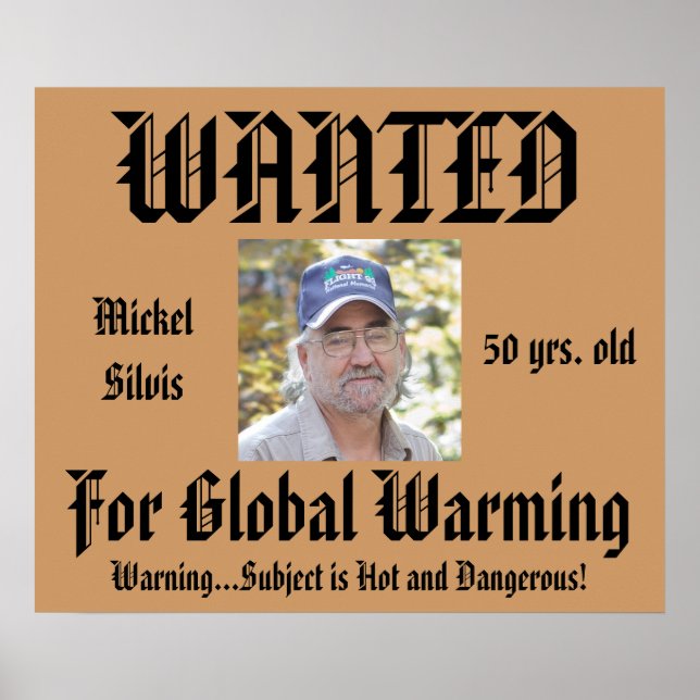 Póster Humor Poster buscado personalizado (Frente)