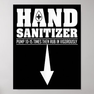 Póster Humor sanitizer divertido y sarcástico para adulto