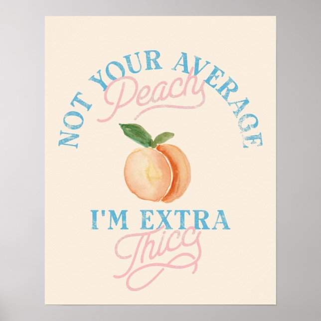 Póster Humor Sassy Peach Body Positive Vintage (Frente)