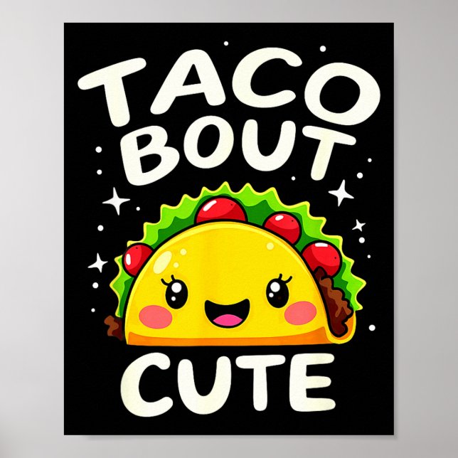 Póster Humor Taco Sobre Fiesta de Cumpleaños de Chica Lin (Frente)