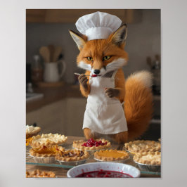 Póster Humorous Holiday Mishap: Flicker's Pie Testing