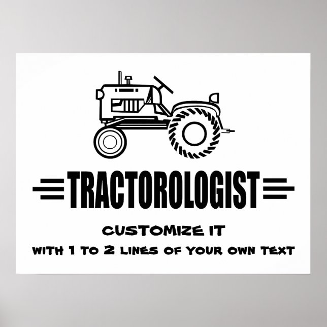 Póster Humorous Tractor Racing (Frente)