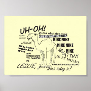 Póster Hump Day Funny Camel Poster
