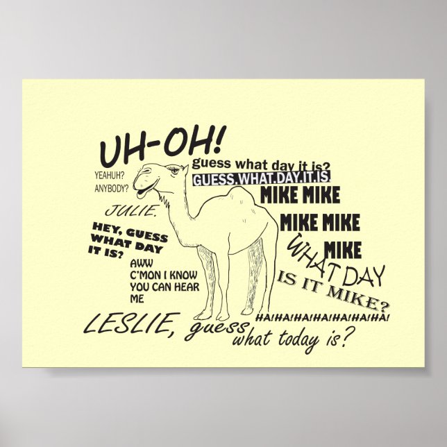 Póster Hump Day Funny Camel Poster (Frente)