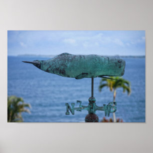 Póster Humpback Whale Weather Vane