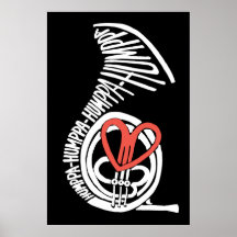 Humppa Love Red Dark Poster o Imprimir