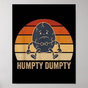 Póster Humpty Dumpty Atardecer Retro Vintage Rima Infanti