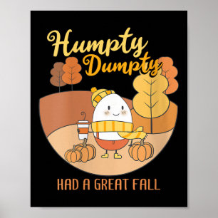 Póster Humpty Dumpty de mujeres tuvo una gran caída diver