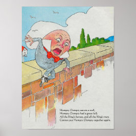 Póster Humpty Dumpty en la pared madre de oca rima de gua