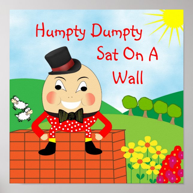 Póster Humpty Dumpty Sat Sobre Una Rima De La Guardia De  (Frente)