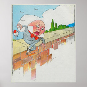 Póster Humpty Dumpty sentado en la pared
