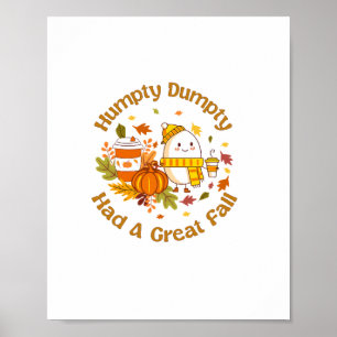 Póster Humpty Dumpty Tuvo Una Gran Caída Feliz Caída