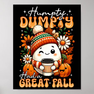 Póster Humpty Dumpty Tuvo Una Gran Caída Graciosa Huevos