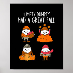 Póster Humpty Dumpty Tuvo Una Gran Caída Hojas De Otoño G
