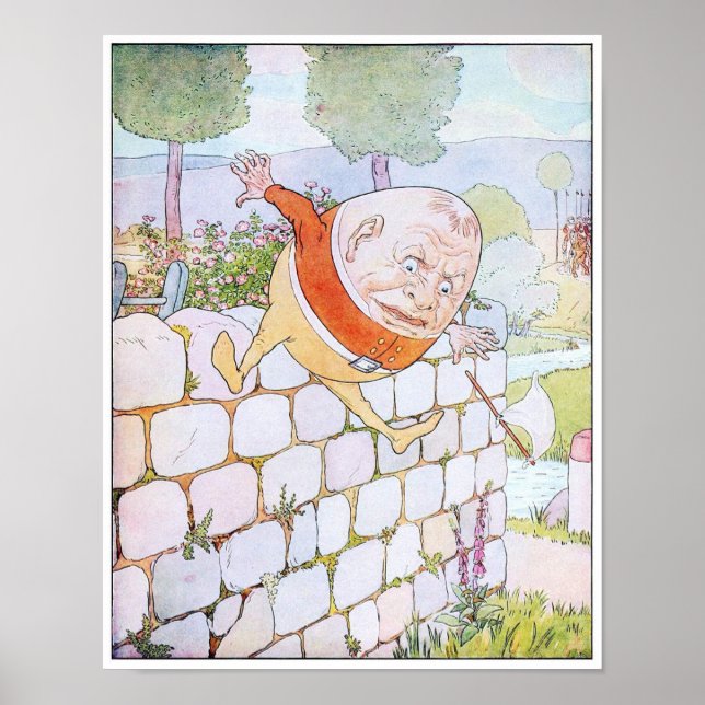 Póster Humpty Dumpty Vintage Ilustracion (Frente)