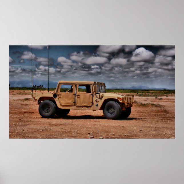 Póster Humvee del desierto (Frente)