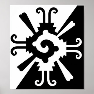 Póster Hunab Ku-Black y White