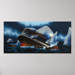 Póster Hundimiento del Titanic, retrabajo