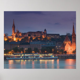 Póster HUNGARY, Budapest: Castle Hill, Calvinist Church