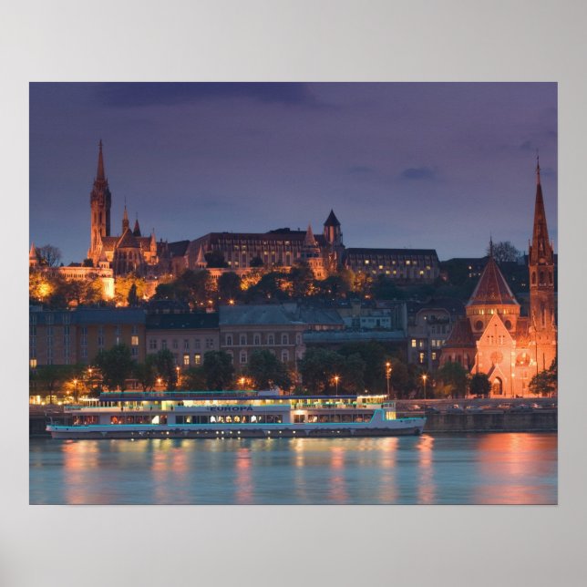 Póster HUNGARY, Budapest: Castle Hill, Calvinist Church (Frente)